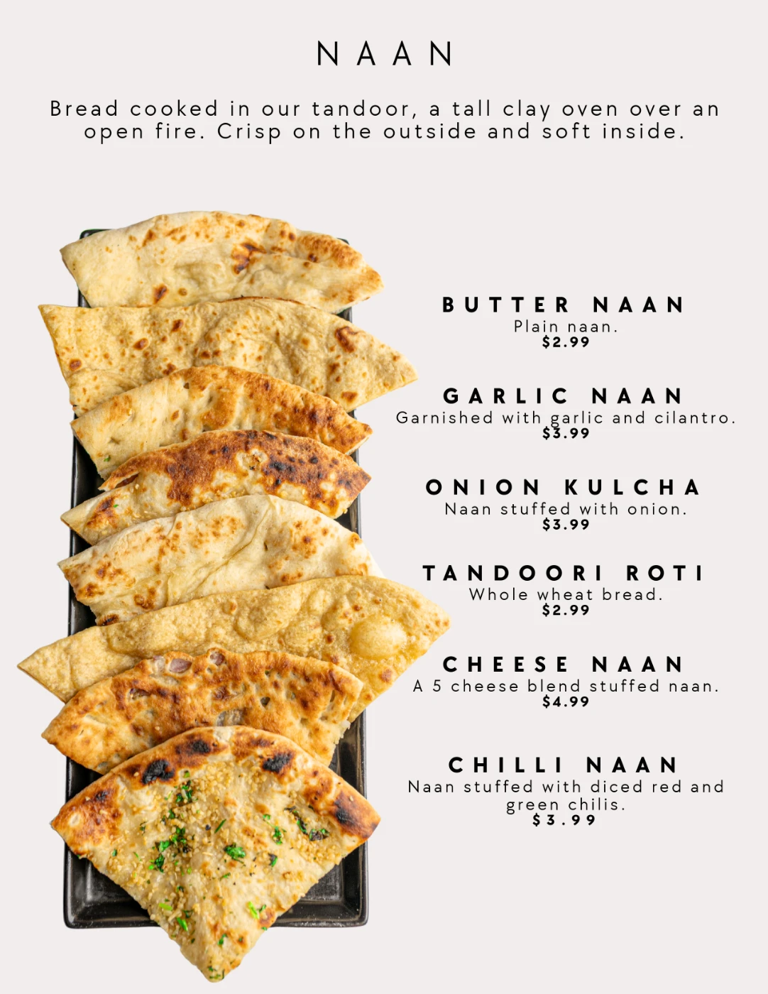 Thali of India menu, page 10 of 12