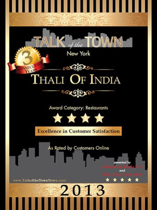 Press and awards for Thali of India